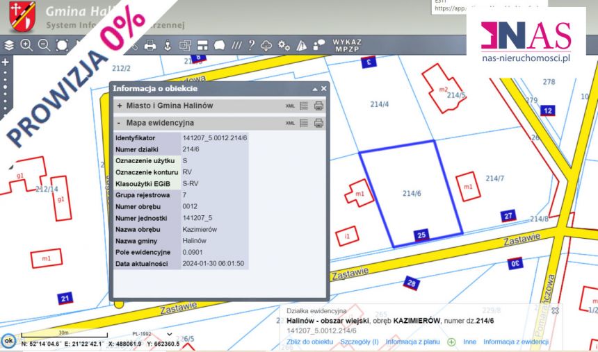 Kazimierów Zastawie, 342 000 zł, 9.01 ar, budowlana miniaturka 2