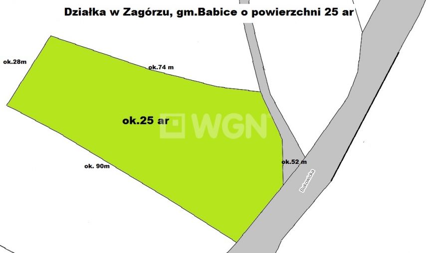 Zagórze, 149 000 zł, 25.07 ar, droga dojazdowa utwardzona - zdjęcie 1