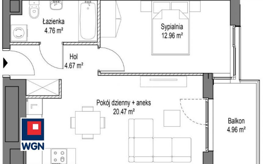 Gdańsk Letnica, 799 000 zł, 42.72 m2, wysoki standard miniaturka 12