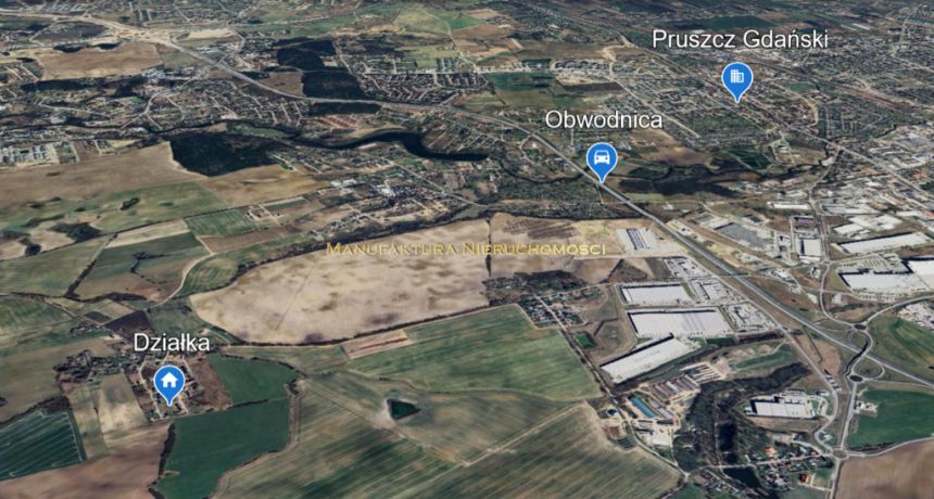 Uzbrojona działka budowlana gmina Pruszcz Gdański miniaturka 3