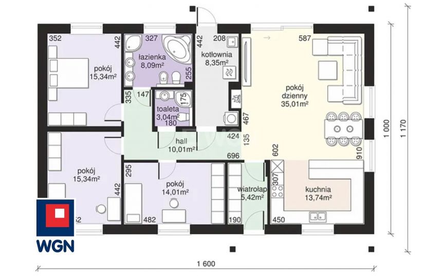 Łęczna, 595 000 zł, 160 m2, jednorodzinny miniaturka 15