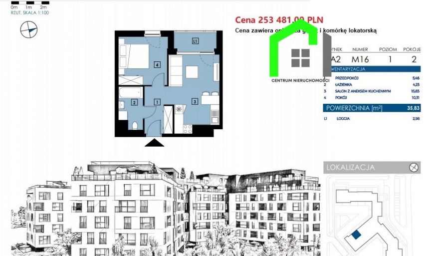 Rzeszów, 253 481 zł, 35.83 m2, M2 - zdjęcie 1