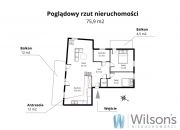 Warszawa Wawer, 1 200 000 zł, 75.9 m2, 3 pokojowe miniaturka 3