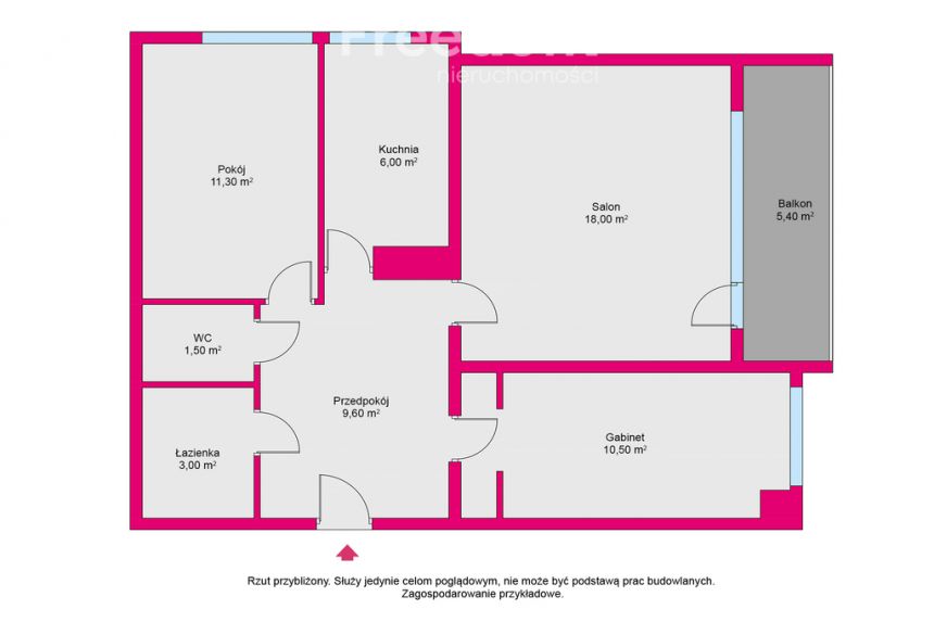 3 pokojowe mieszkanie 60m2 obok 3 linii metra miniaturka 12