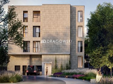 Penthouse na Saskiej Kępie, wysokość w salonie 6m