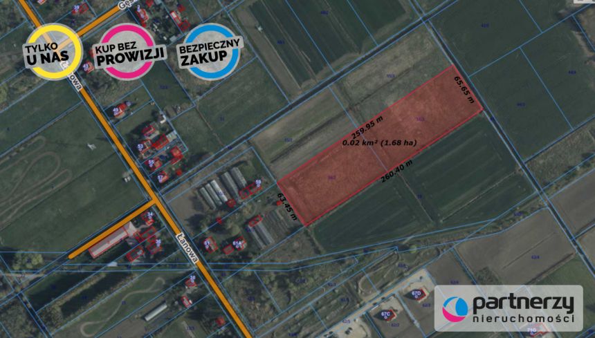 Gdańsk Olszynka, 3 740 000 zł, 1.7 ha, przyłącze prądu - zdjęcie 1