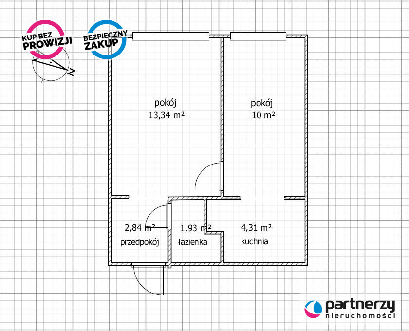Gdańsk Przymorze, 445 000 zł, 31.8 m2, M2 miniaturka 3