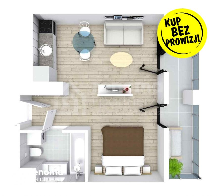 Poznań, 335 000 zł, 30.11 m2, pietro 3 miniaturka 2