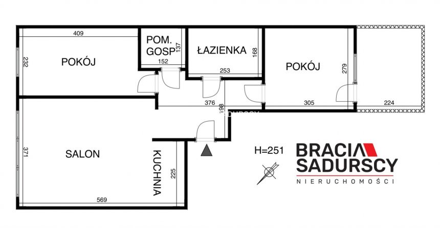 52m2 z miejscem postojowym | 3 pokoje | Łęg miniaturka 19