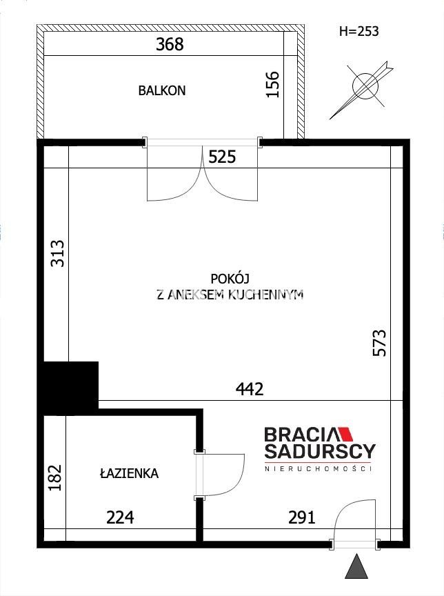 Jasna kawalerka z dużym balkonem – Nowa Huta miniaturka 3
