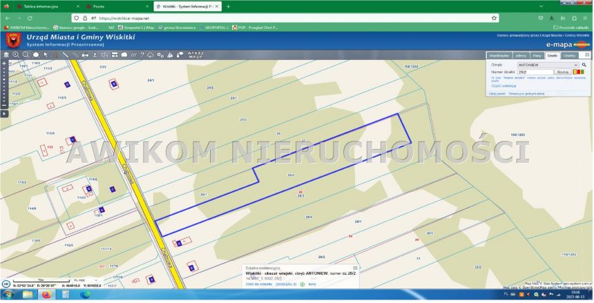 Antoniew, 215 000 zł, 1.25 ha, woda w drodze miniaturka 2