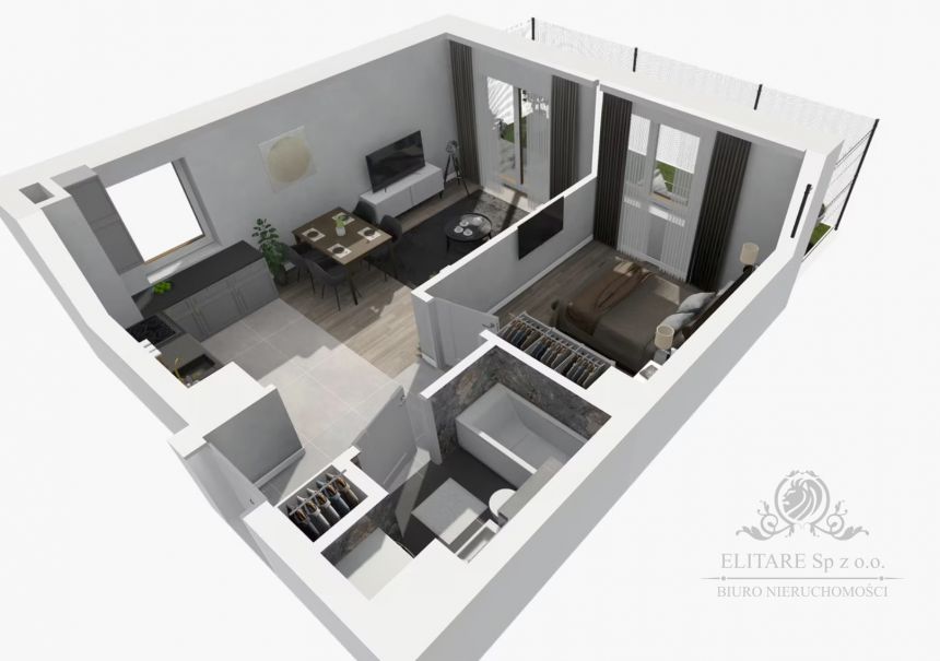 Mieszkanie 39,43m2 + ogród 13,34m2+taras 3,6m2/Wrocław, Kleczków miniaturka 9
