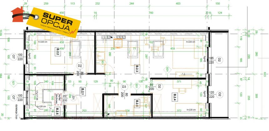 Kraków Dębniki, 695 000 zł, 58.2 m2, 3 pokojowe miniaturka 4