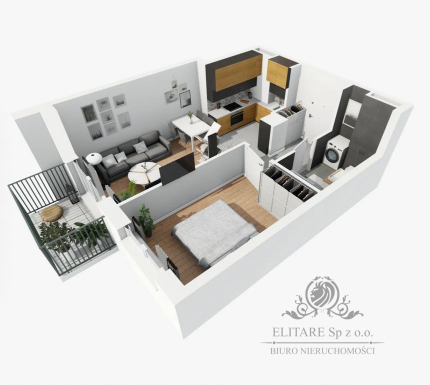 Mieszkanie nowe 2pok, 39,20m2 balkon / Krzyki, Księże Wielkie, Wrocław miniaturka 8