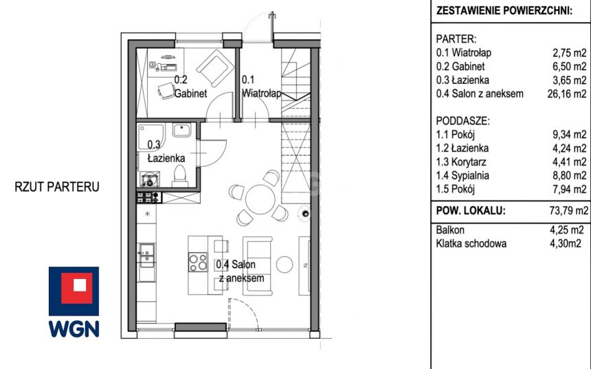 Mierzyn, 699 000 zł, 74 m2, kuchnia z oknem miniaturka 7