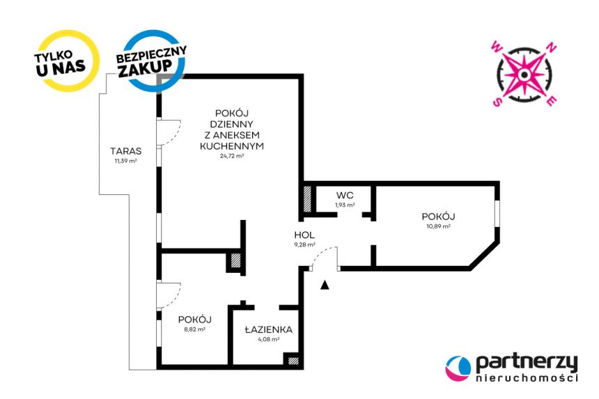 Borkowo, 689 000 zł, 59.78 m2, 3 pokojowe miniaturka 18