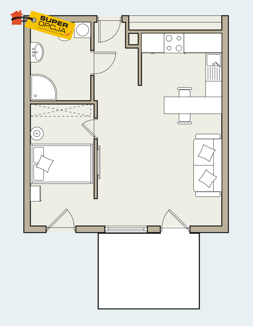 Kraków Podgórze, 838 000 zł, 38.12 m2, z balkonem miniaturka 6