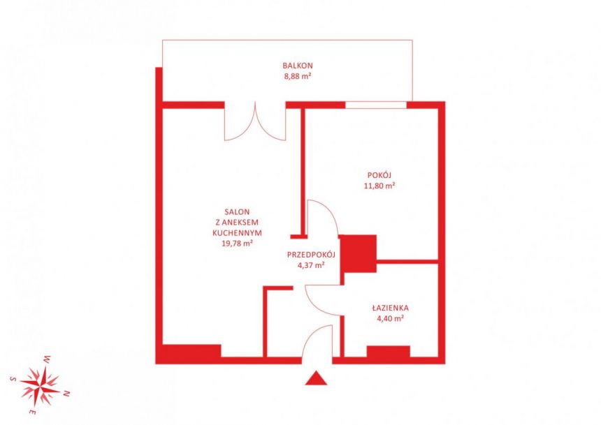 Gdańsk Łostowice, 429 000 zł, 41.29 m2, pietro 3/3 miniaturka 13