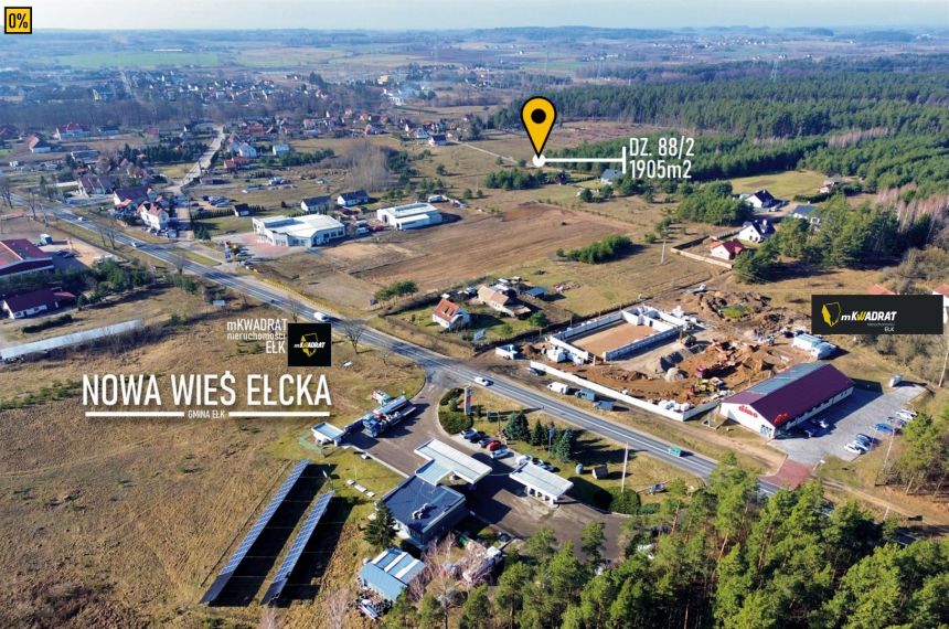 Nowa Wieś Ełcka, 165 000 zł, 19.05 ar, przyłącze elektryczne - zdjęcie 1