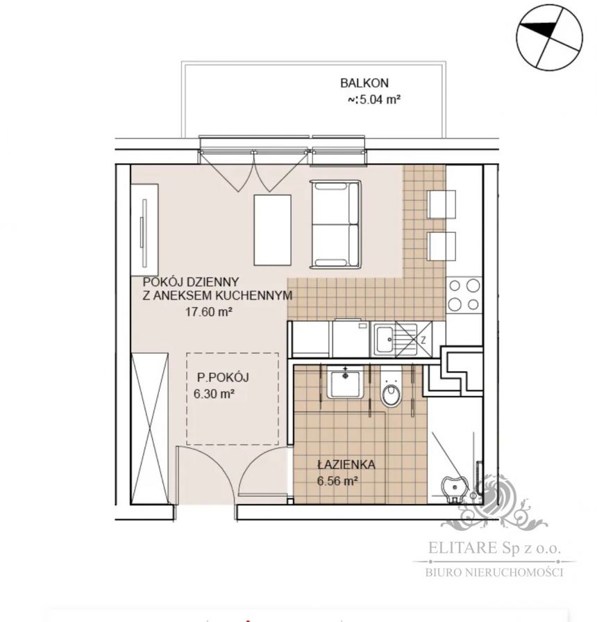 Wykończone mieszkanie 30,46m2 z balkonem na Szczepinie ul.Długa miniaturka 6