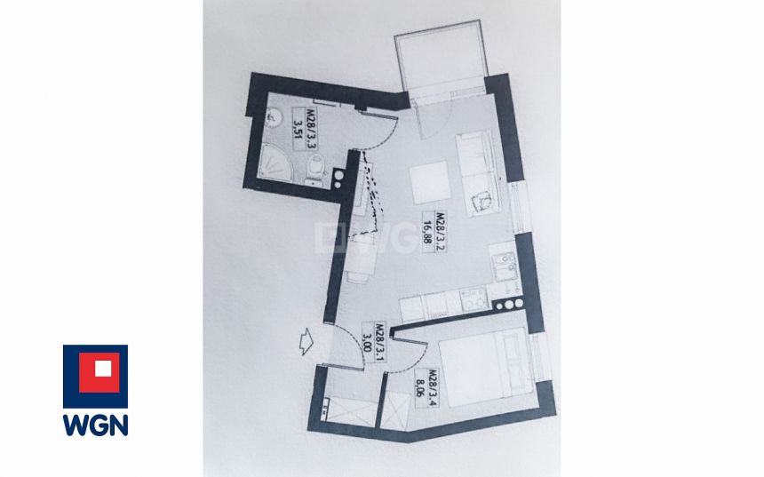 Wejherowo, 355 000 zł, 32 m2, z parkingiem strzeżonym miniaturka 15