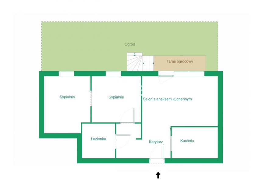 Gdańsk Karczemki, 585 000 zł, 53.8 m2, parter miniaturka 15