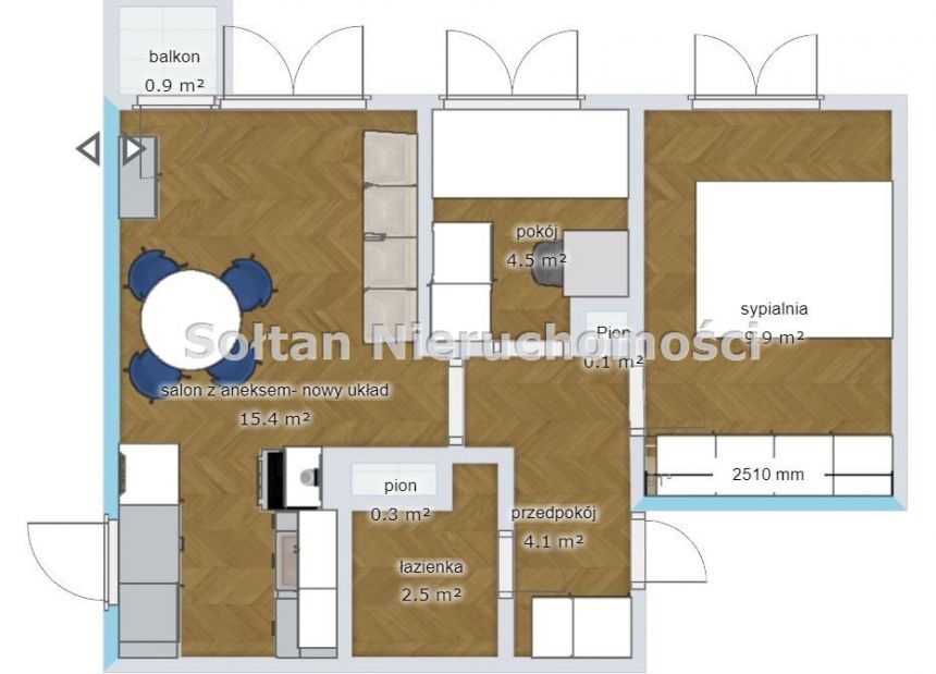 Warszawa Włochy, 650 000 zł, 37.2 m2, umeblowane miniaturka 16