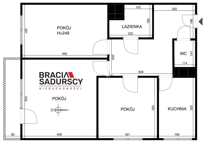 Dębn/Ruczaj 3 pok ok.66m2 widok na Panoramę Krakow miniaturka 23