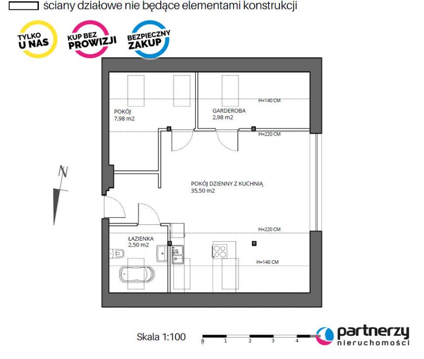 Sopot Świemirowo, 1 071 980 zł, 56.42 m2, M2 miniaturka 2