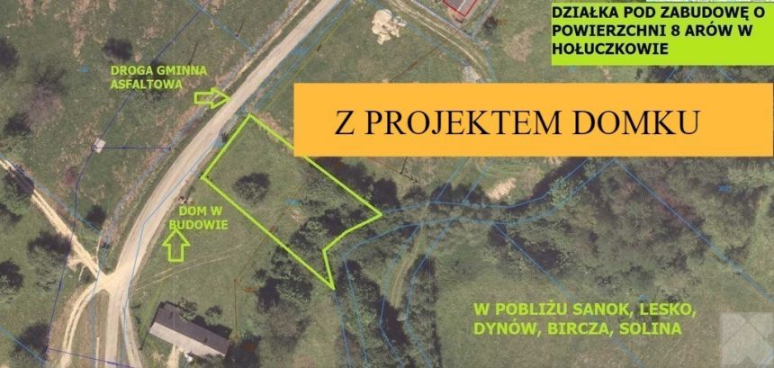 Hołuczków- działka pod zabudowę o pow. 8 arów - zdjęcie 1