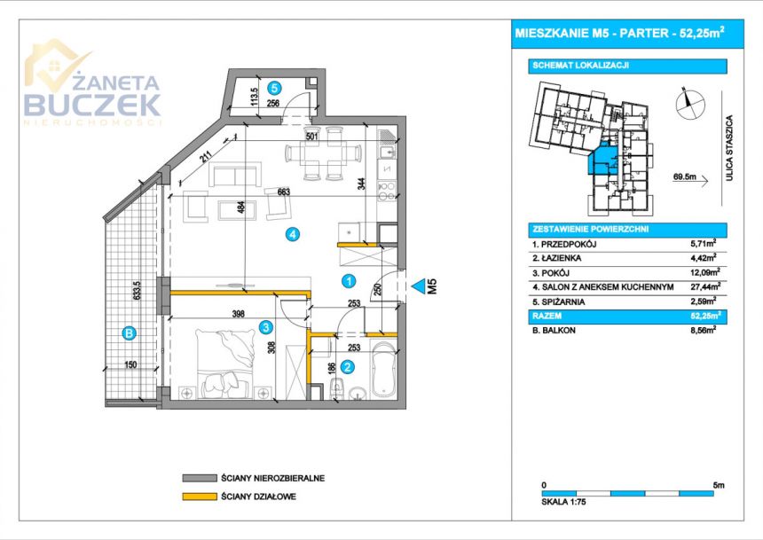 Sochaczew, 574 750 zł, 52.25 m2, M2 miniaturka 11