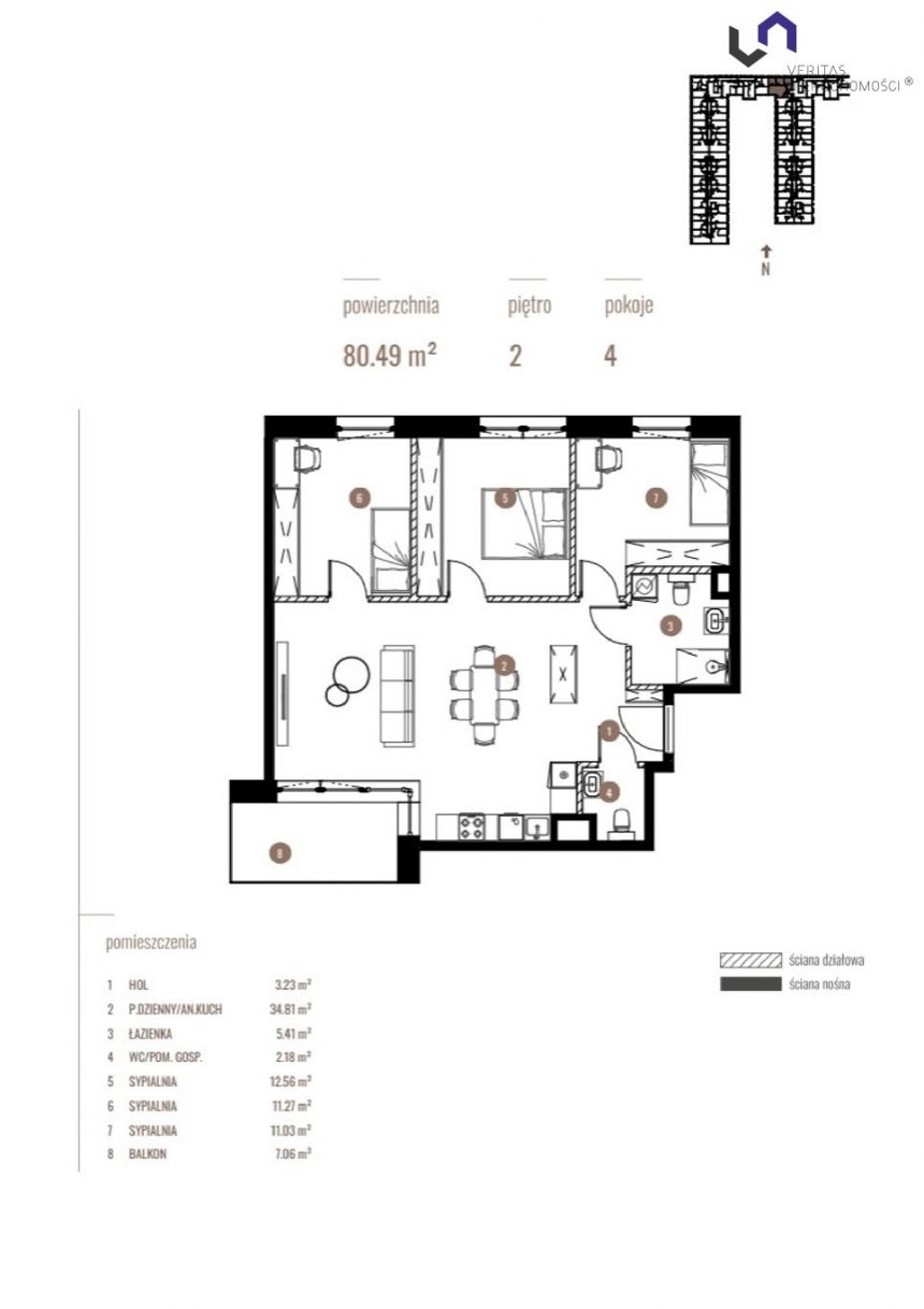 Katowice Dolina Trzech Stawów, 917 586 zł, 80.49 m2, 4 pokojowe miniaturka 2