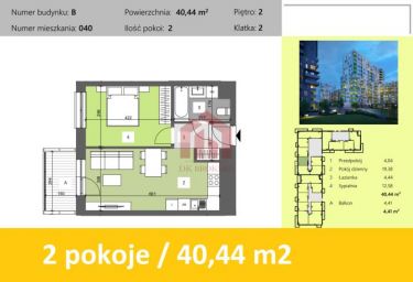 Ustawne 40,44 m2 2 pokoje |3 piętro | Super cena!