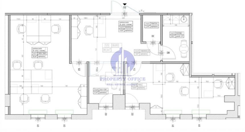 Wola: lokal biurowy 104,24m2 - zdjęcie 1