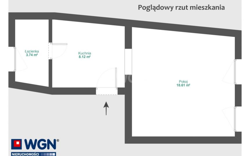 Poznań Łazarz, 1 800 zł, 31 m2, pietro 2 miniaturka 9