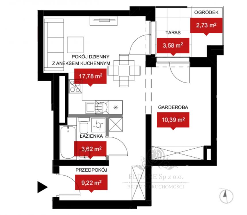 Mieszkanie 41,01m2 + ogórd i taras  widokiem na Odrę/Kleczków miniaturka 4