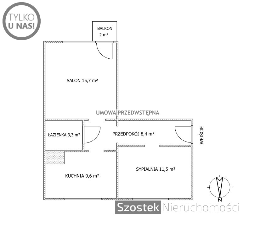 Częstochowa Ostatni Grosz, 219 000 zł, 48.5 m2, z balkonem miniaturka 13