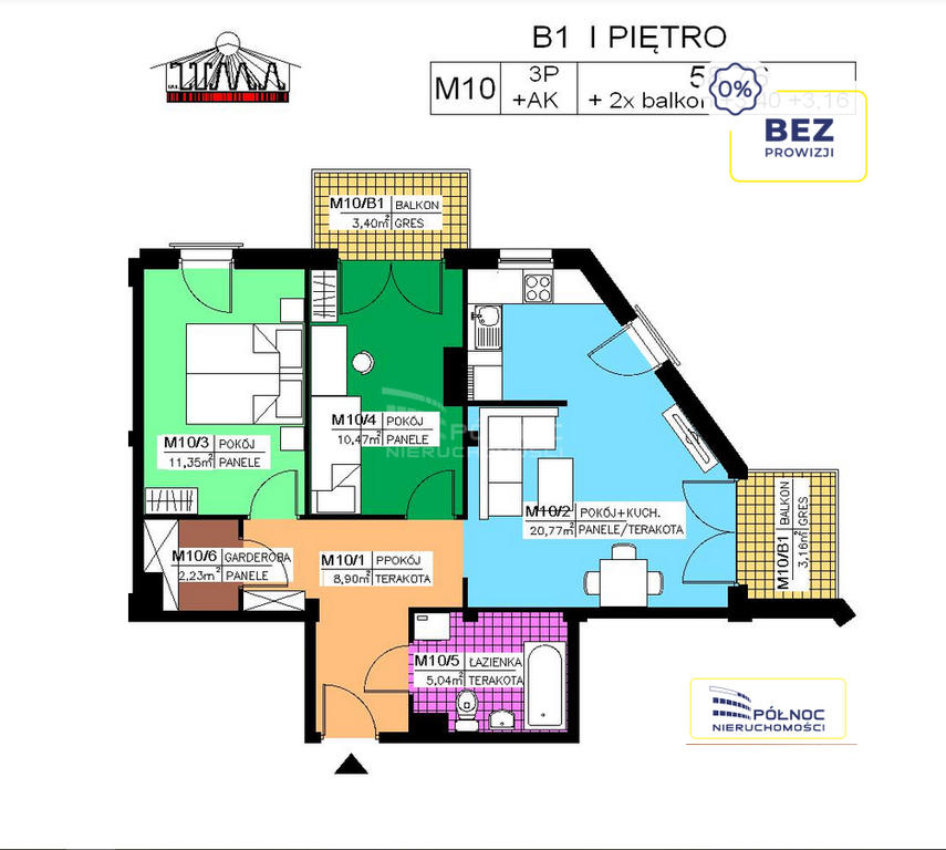 62m2 Przy Oś Świętokrz BALKON Mieszkania od 25m2 - zdjęcie 1