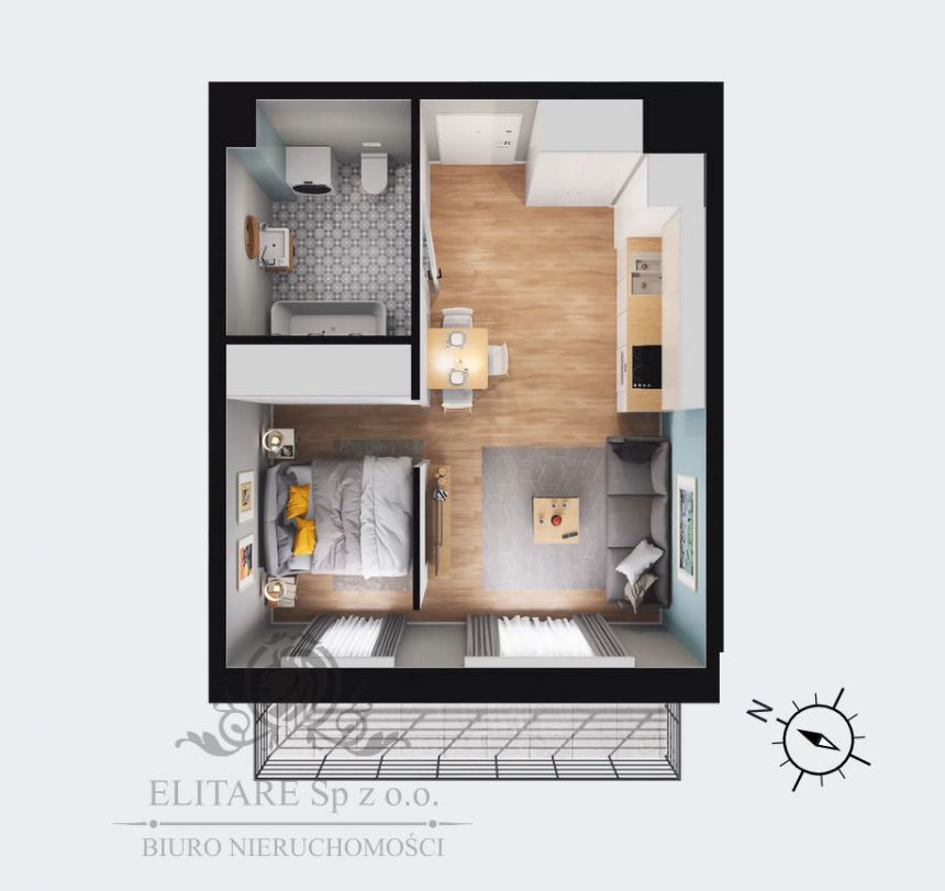 Mieszkanie  32,49 z możliwością wydzielnia sypialni/duża loggia/Wrocław Szczepin miniaturka 10