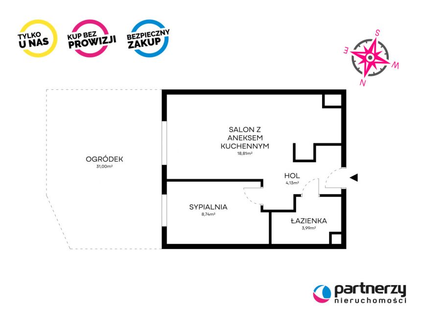 Gdańsk Jasień, 540 000 zł, 36.75 m2, parter miniaturka 10