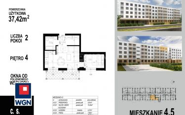 Głogów, 258 198 zł, 37.42 m2, z balkonem