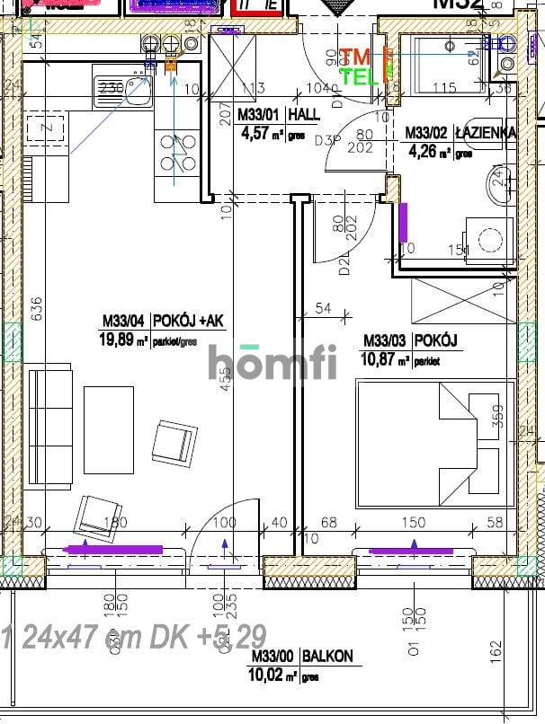 2- Pokojowe nowoczesne mieszkanie z dużym balkonem miniaturka 12