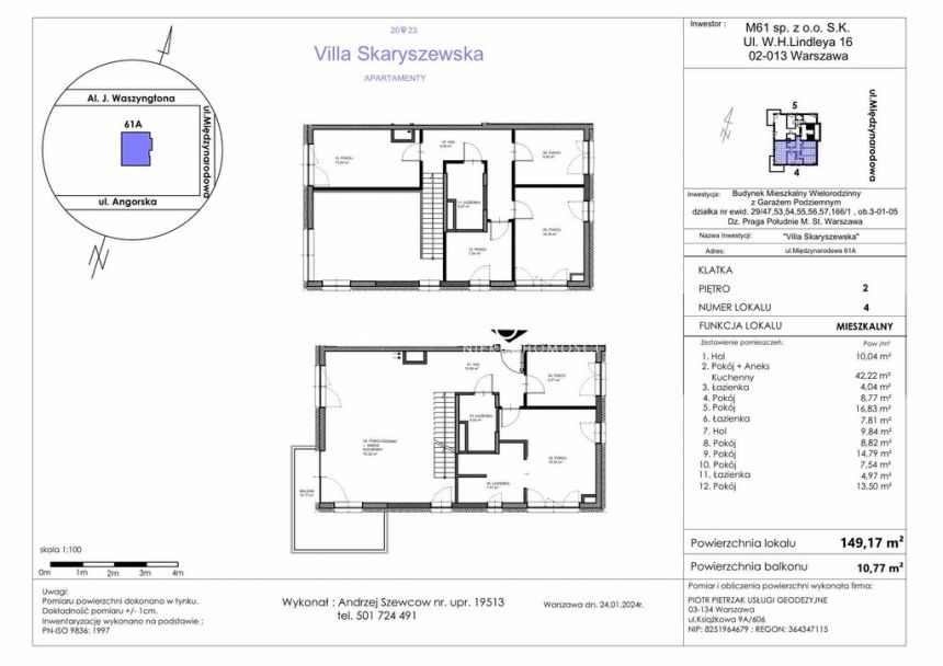 Nowy penthouse - Saska Kępa, wysokość w salonie 6m miniaturka 8