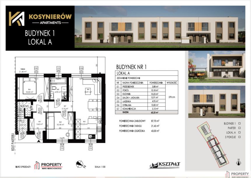 Mieszkanie, 60,25 m2, Kosynierów, Dębica miniaturka 2
