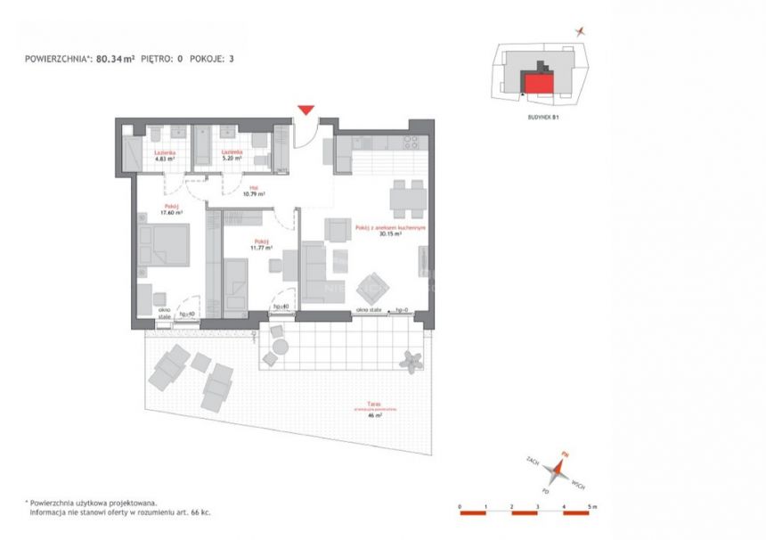 Gdańsk - Oliwa - apartament - ul. Grottgera miniaturka 3