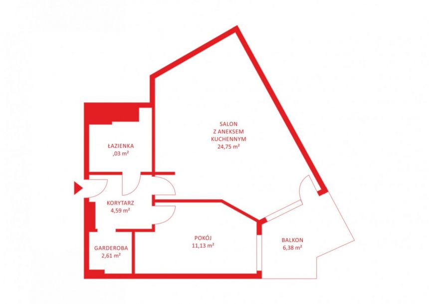 Bydgoszcz Glinki, 399 000 zł, 47.65 m2, parter miniaturka 8