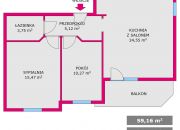 Lędziny ul.Długosza mieszkanie 3 pokojowe 59.16 m2 miniaturka 3