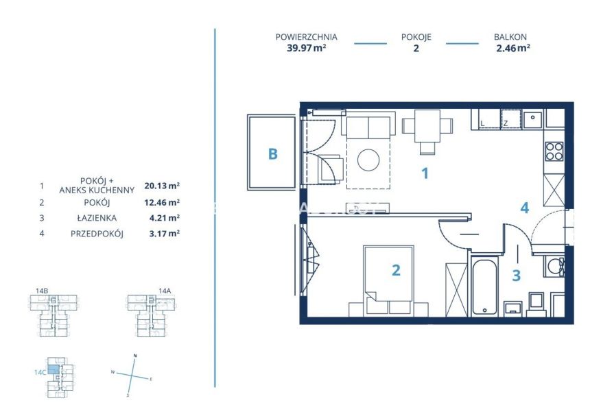 Gotowa inwestycja - metraże od 39 m2, Kraków miniaturka 9