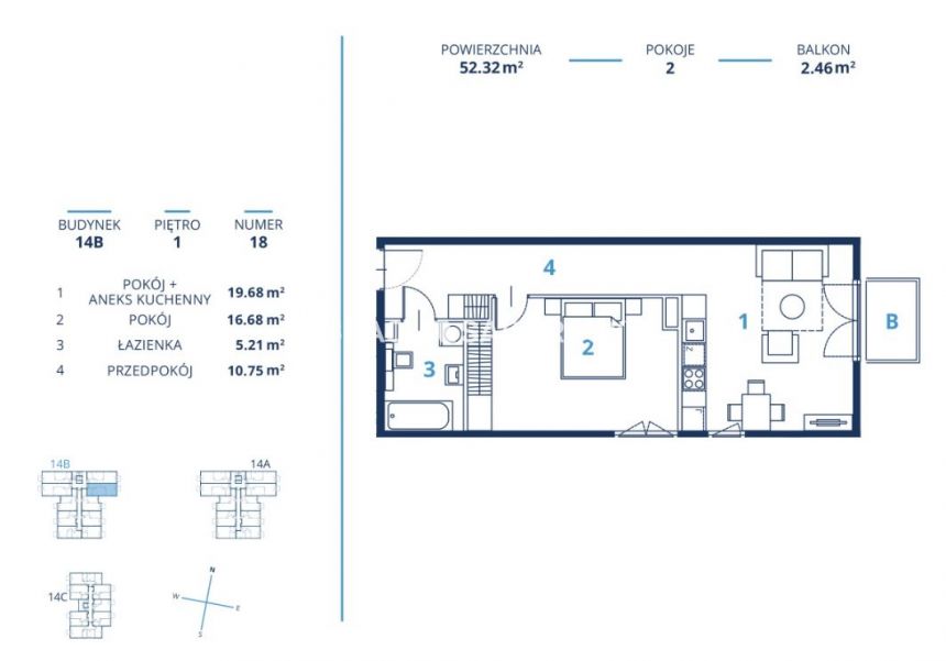 Gotowa inwestycja - metraże od 39 m2, Kraków miniaturka 3