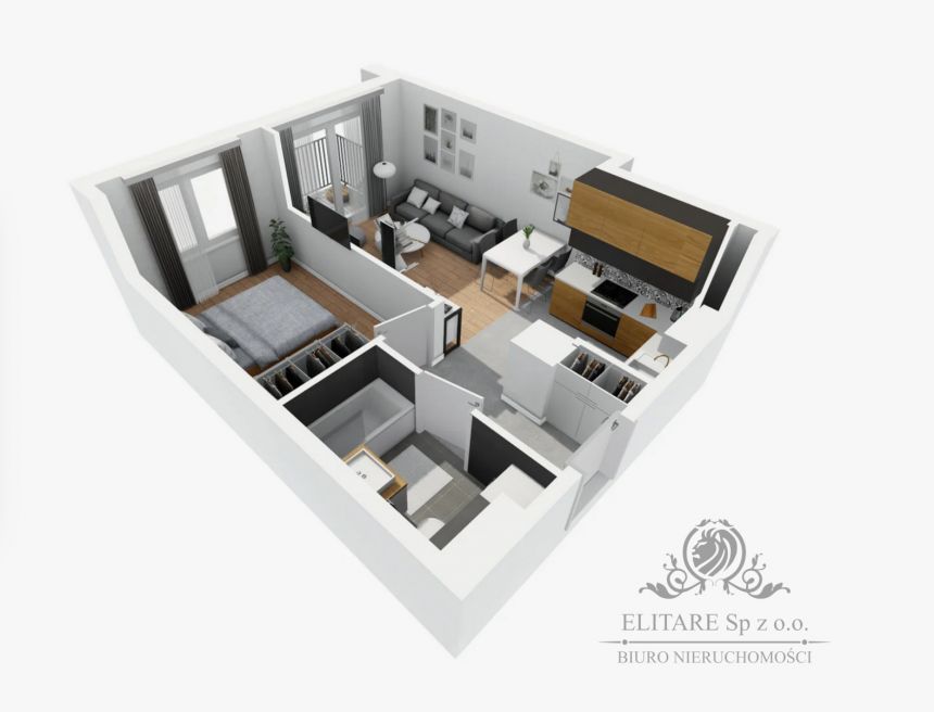Mieszkanie nowe 2pok, 39,20m2 balkon / Krzyki, Księże Wielkie, Wrocław miniaturka 7
